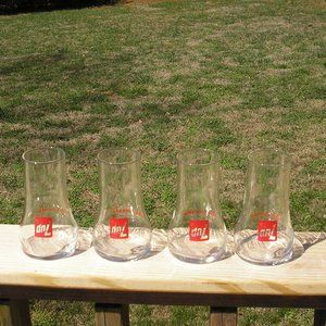 Set of 4 Original 7-Up The Un-cola Glasses